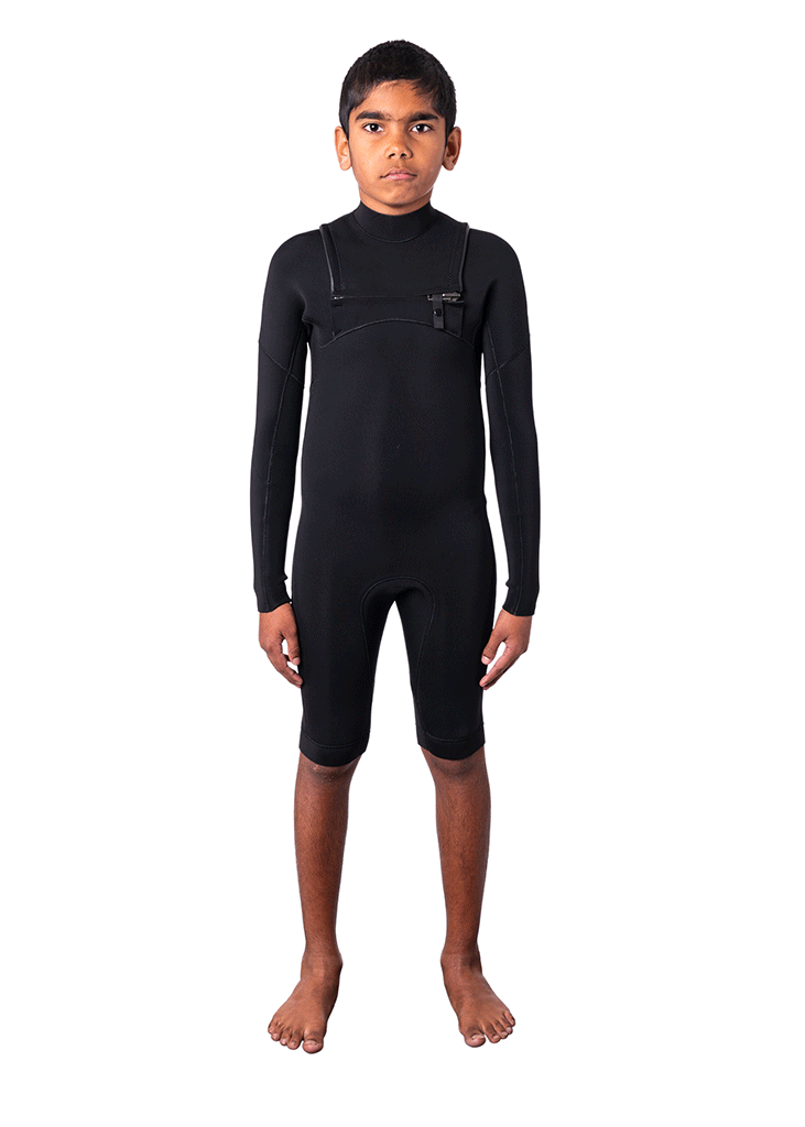 Kids 2mm Long Arm Chest Zip Spring Wetsuit