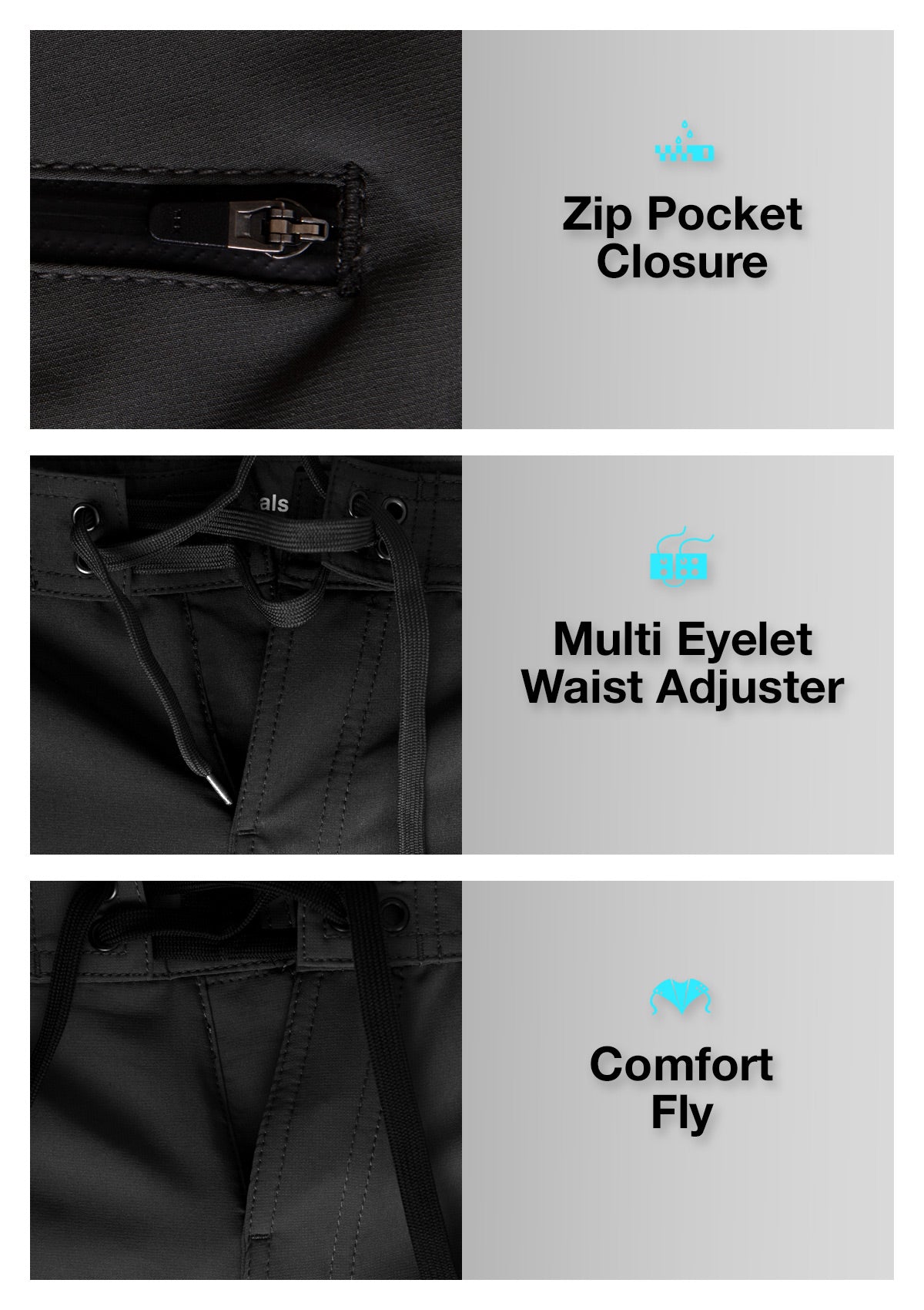 Black-All-Rounder Boardshort