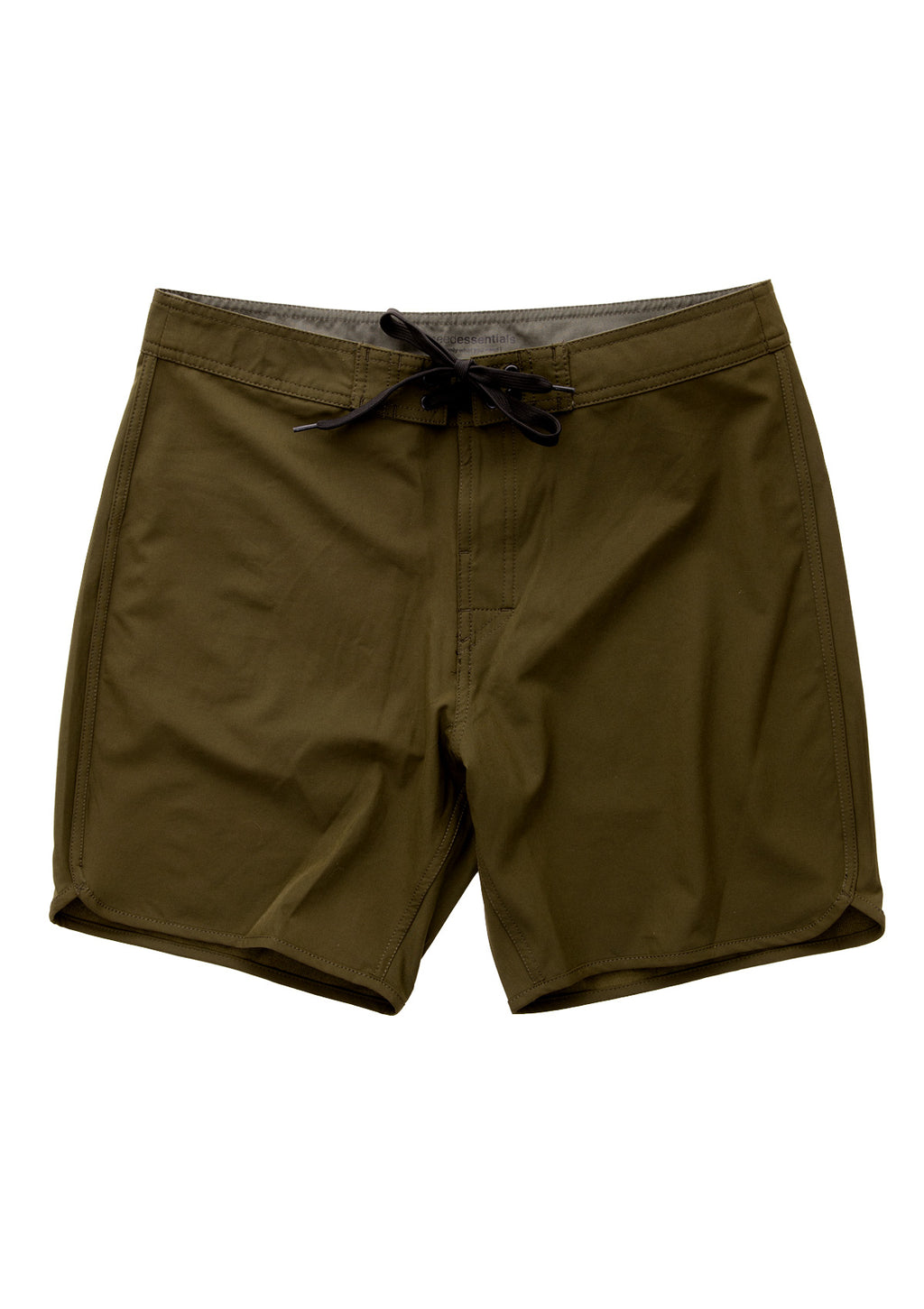 needessentials scallop mens surfing boardshorts non branded olive 