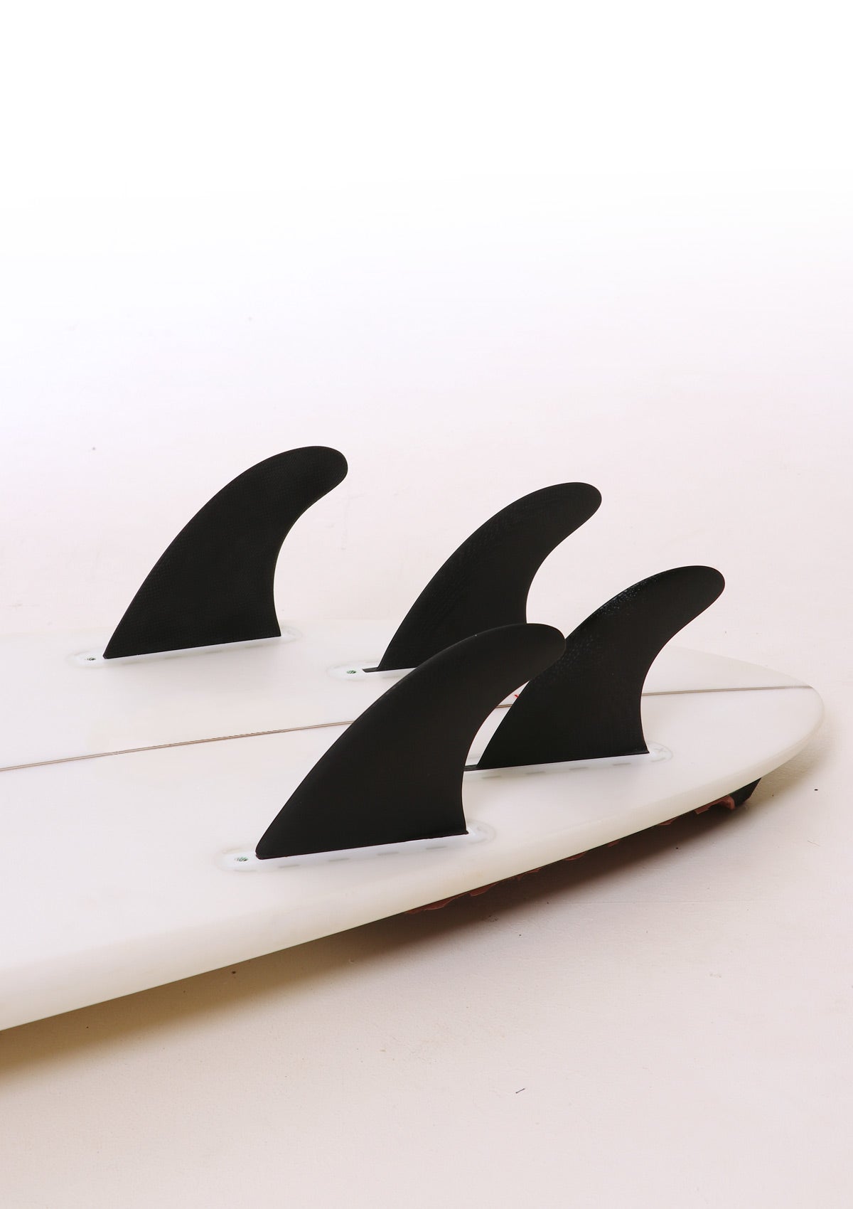 Hand Foiled Quad Rear Fins - Black