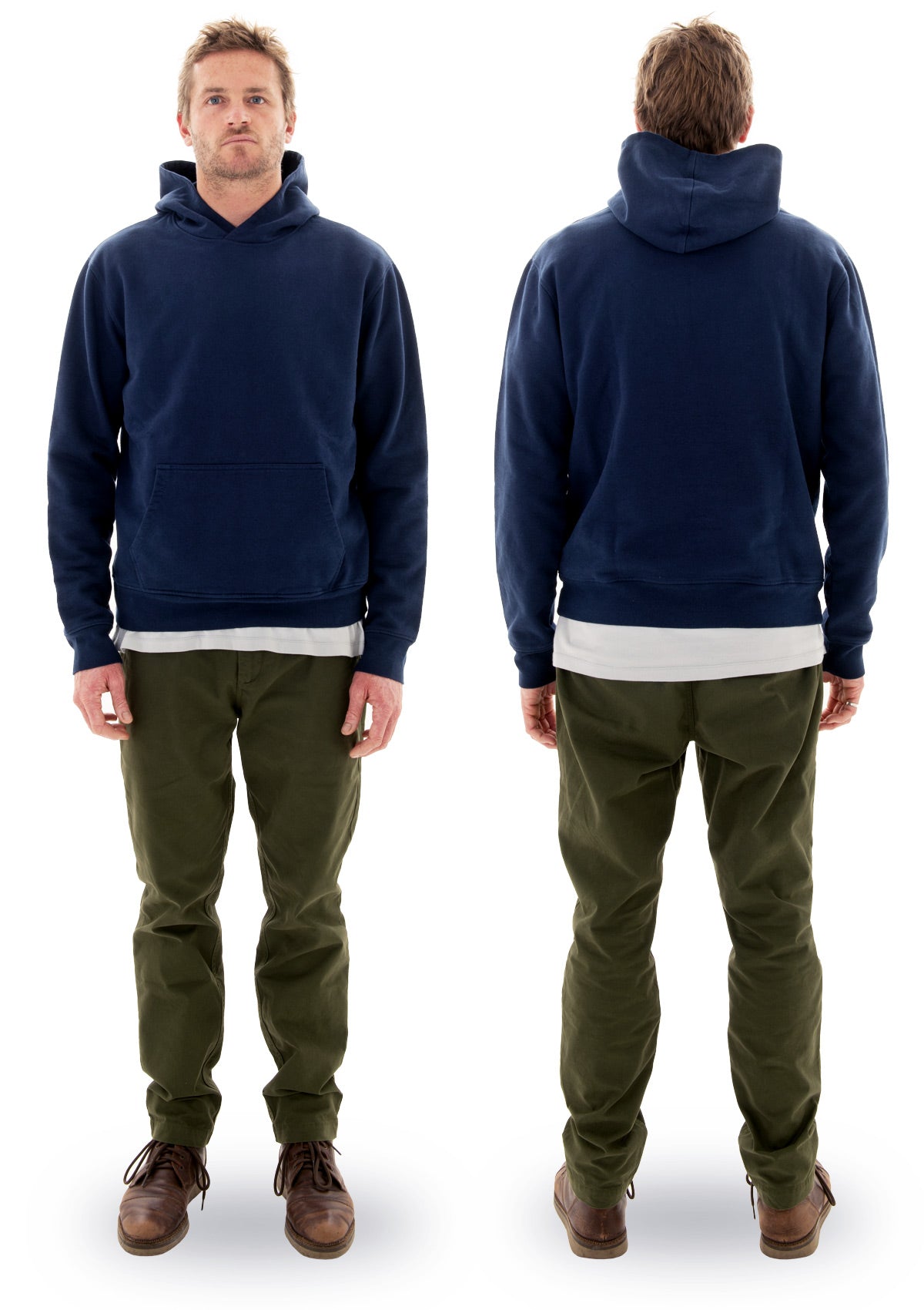needessentials organic cotton hoodie jumper navy laurie towner