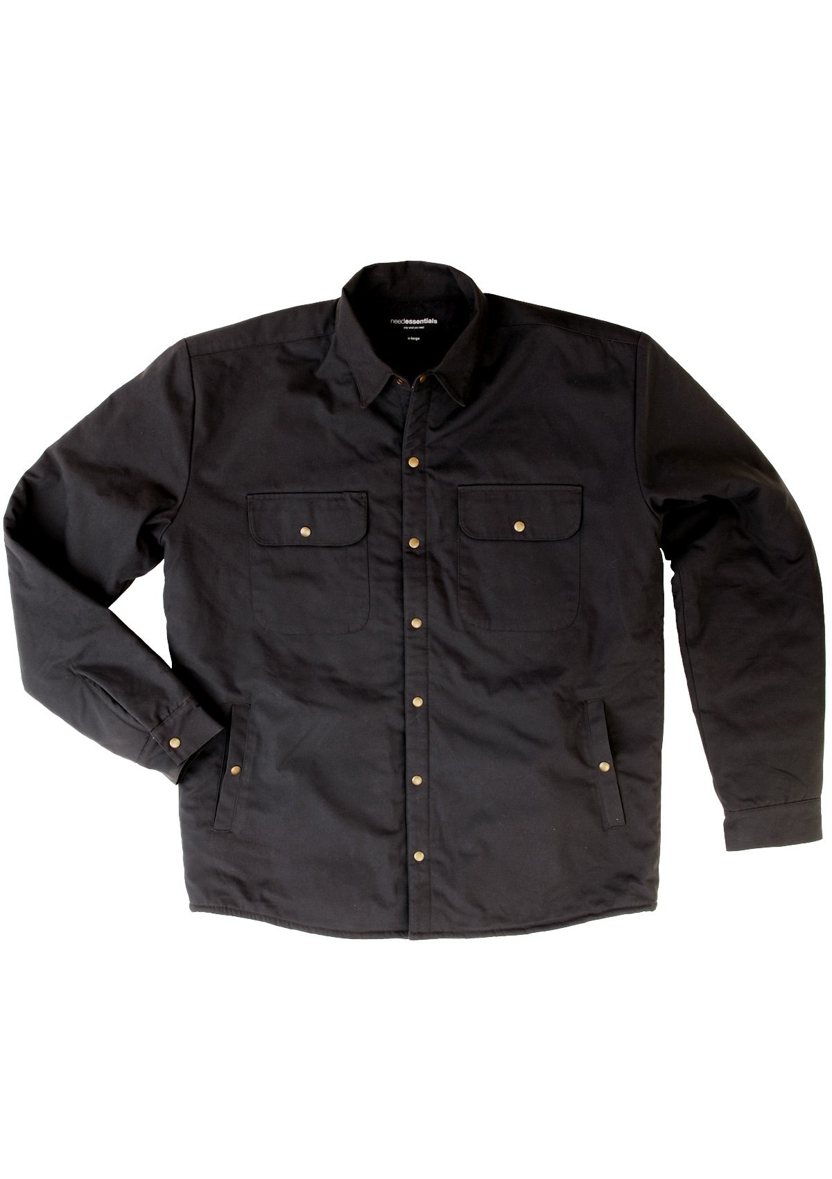 needessentials organic cotton wool insulated jacket black torren martyn