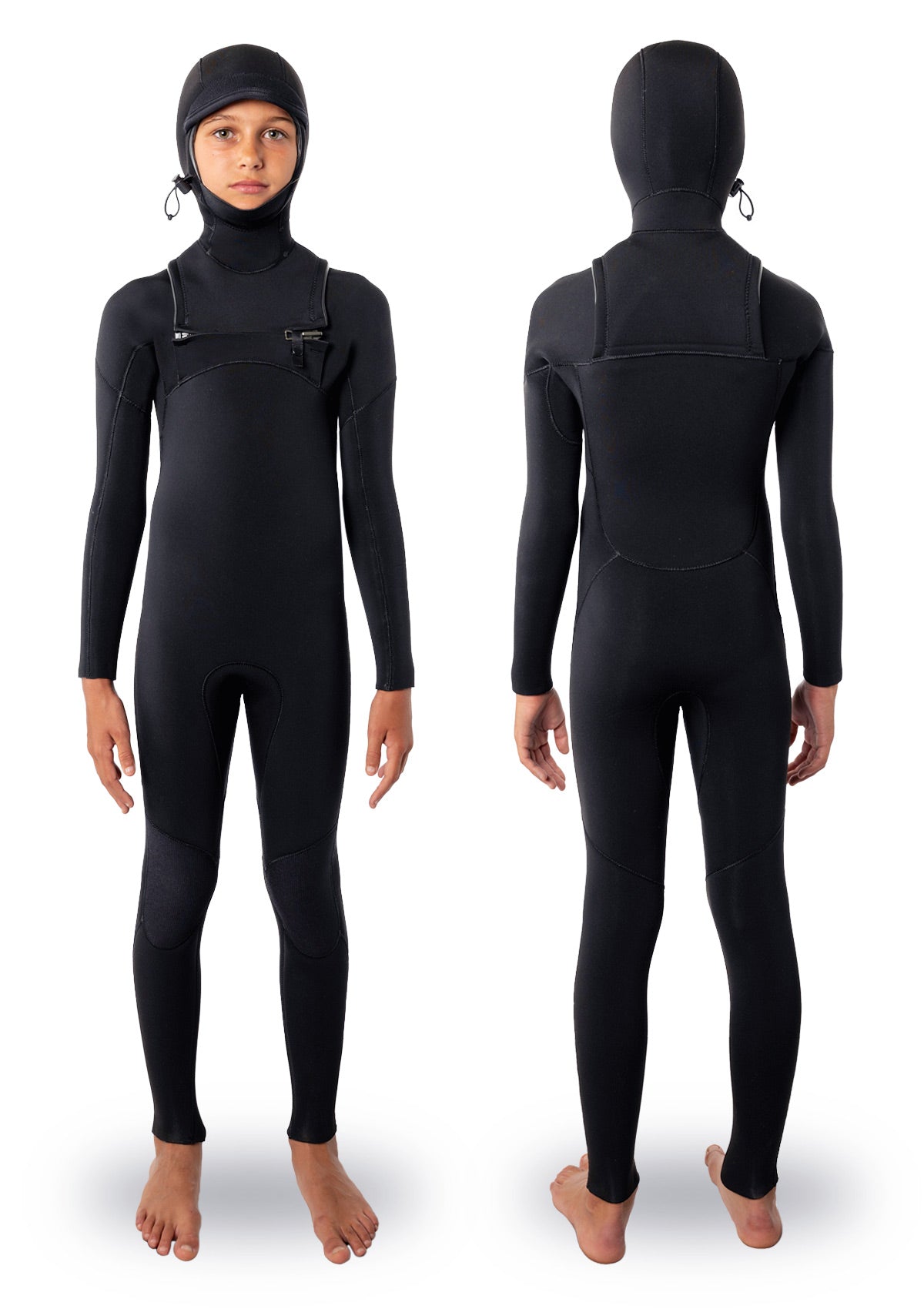 Kids 5/4 Hooded Thermal Chest Zip Wetsuit