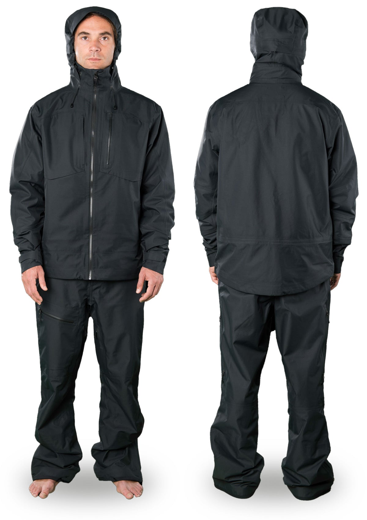 needessentials hard shell jacket black adventure snow jacket non branded