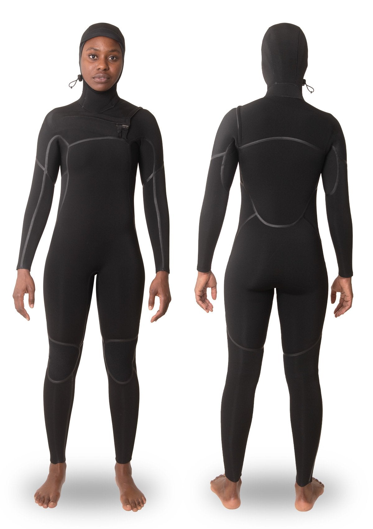 Womens 6/4/3 Hooded Liquid Taped Thermal Chest Zip Wetsuit