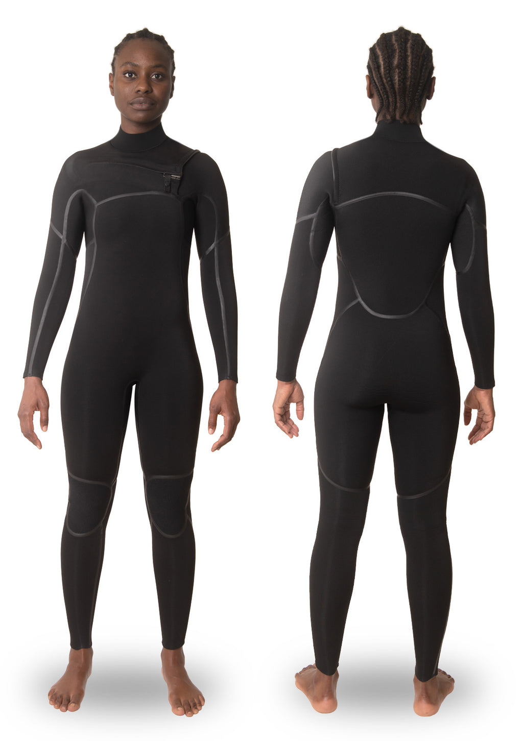Womens 4/3 Liquid Taped Thermal Chest Zip Wetsuit