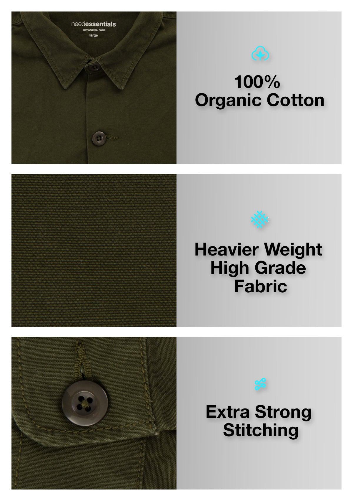 Organic Cotton Heavy Weight Shirt - Headland Green