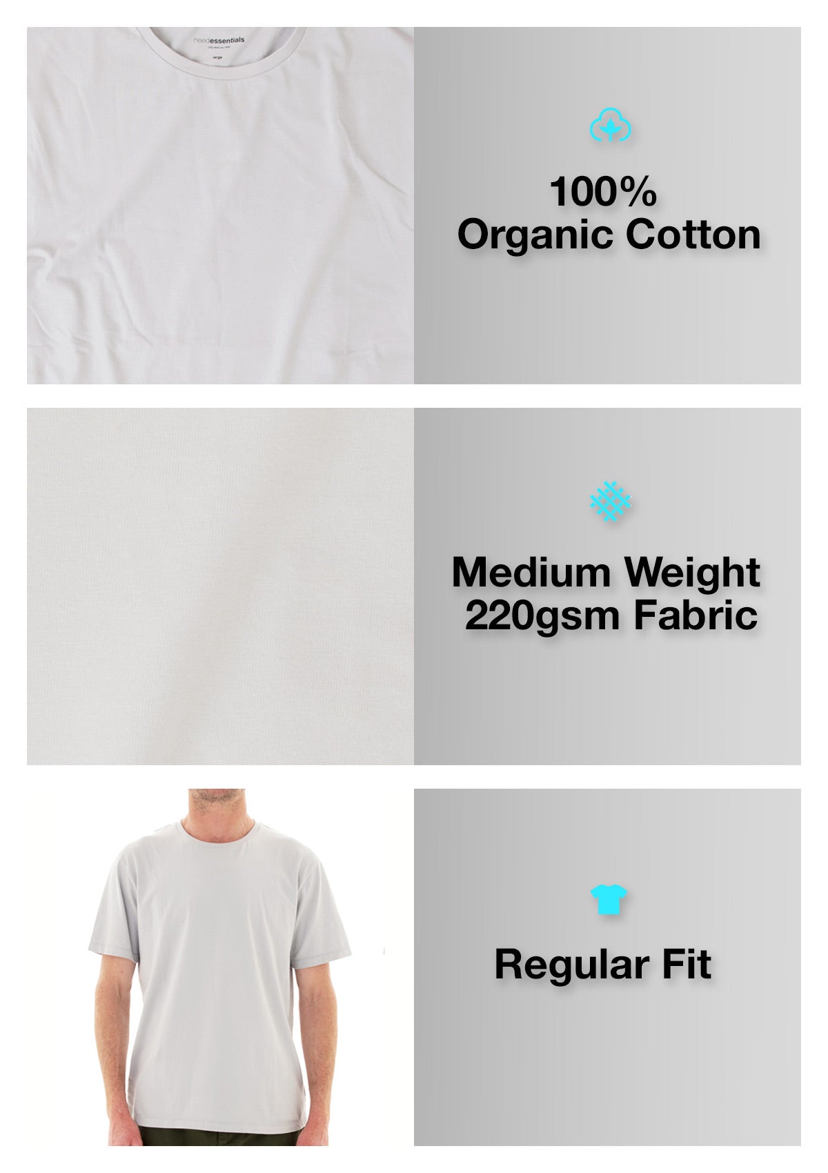 Organic Cotton T-shirt - Whitewater